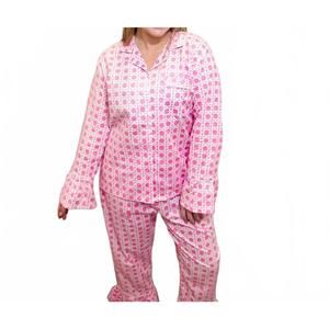 NEW HEART OF GRACE ruffle pajama pant set in pink